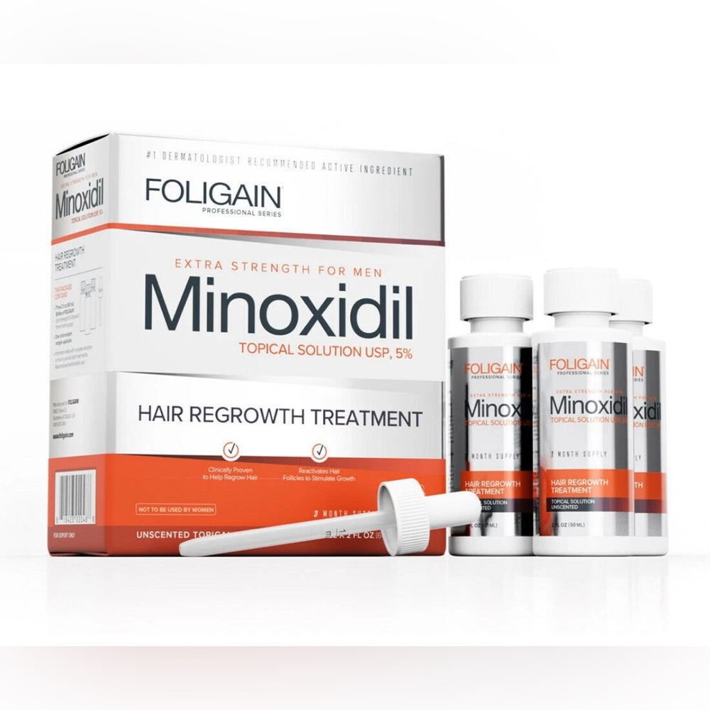 FOLIGAIN  MINOX 5% HAIR REGROWTH TREATMENT FOR MEN- (180ml) ‎ 3 Month Supply